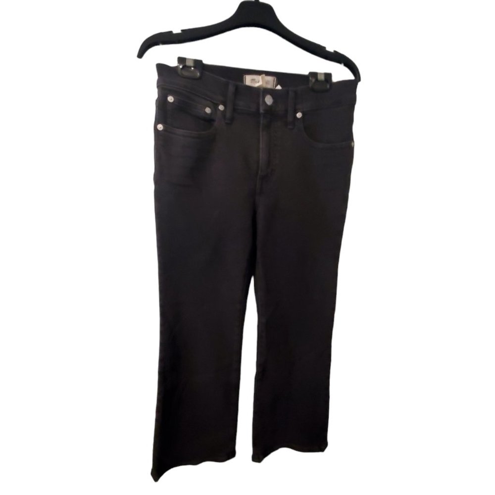Madewell nwt jeans womens 29P 29 petite Cali Demi Boot black magic pockets